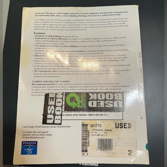 Interpersonal Messages Communication & Relationship Skills by Joseph A Devito - Picture 3 of 6